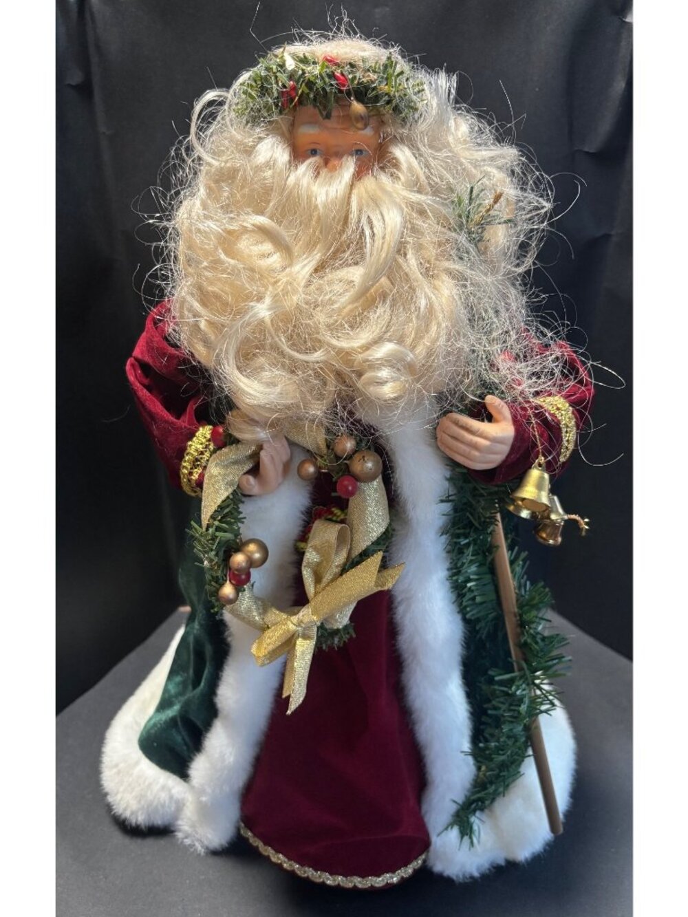 Father Christmas Victorian Santa Claus Figurine Resin VTG 1990s See Description